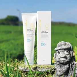 [ANJO] Tone-Up Sun Cream SPF50+ PA++ | Soothes Skin with Jeju Green Tea | UVA/UVB Protection | Brightens & Evens Tone-Made in Korea